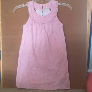 Girls size 8 red and white striped dress.